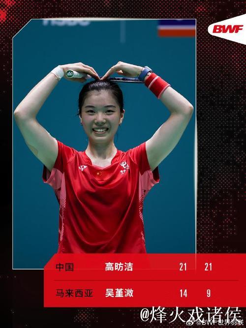 高昉洁羽毛球世锦赛首秀开门红！晋级女单32强